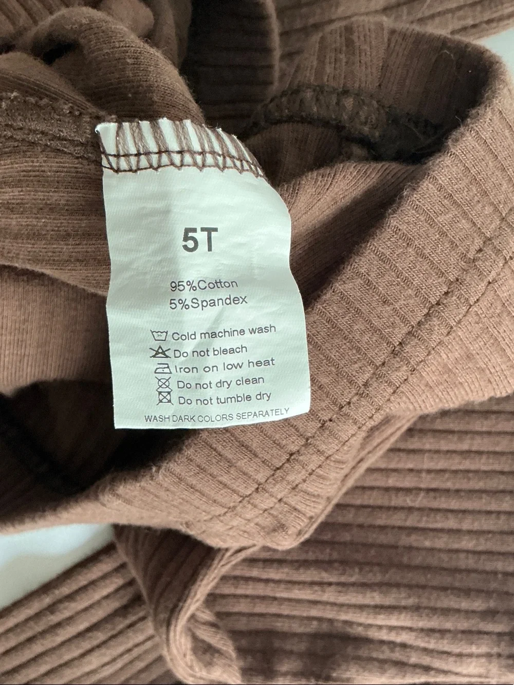 Little Turkey Cream Graphic Sweatshirt with Brown Ribbed Pants